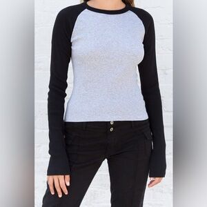 Brandy Melville Bella Top Baseball Long Sleeve